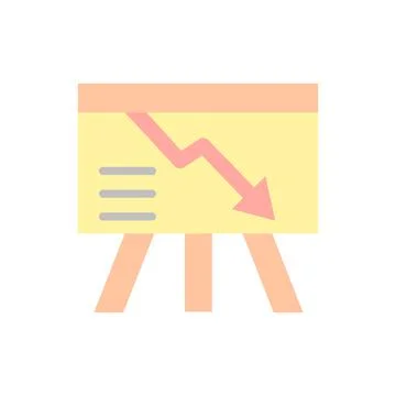 Chat arrow down icon. Simple color vector elements of bankruptcy icons for ui Illustrazione stock