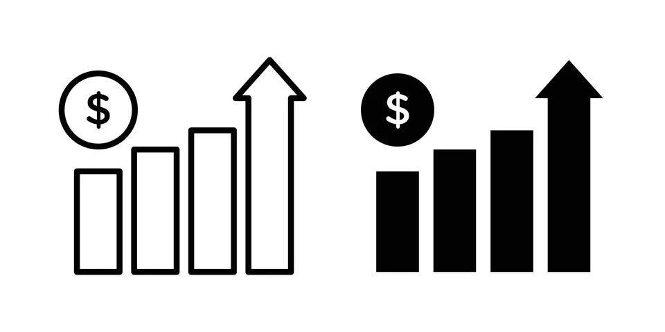 Chat arrow grow icon vector editable eps10 Stock Illustration