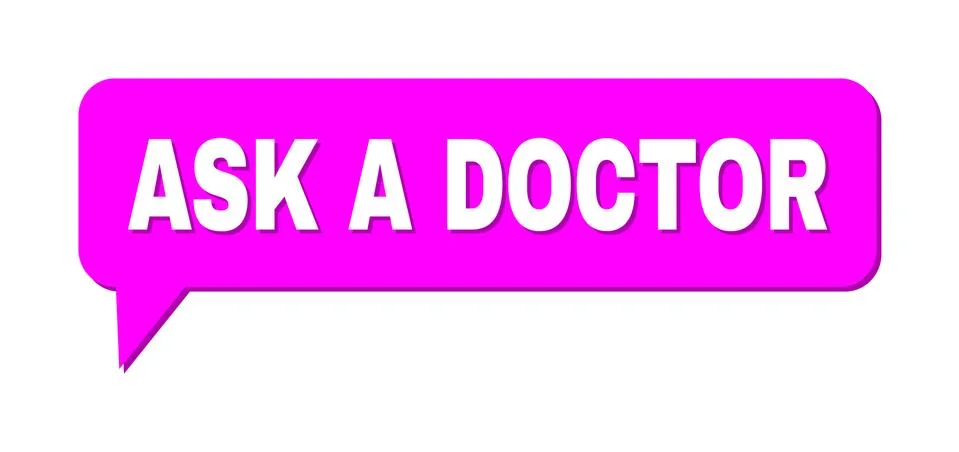 Chat ASK A DOCTOR Colored Cloud Message Stock Illustration