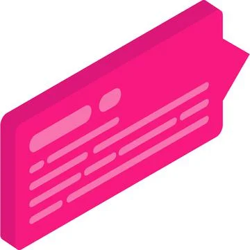 Chat balloon bubble talk isometric icon vector Stock Illustration