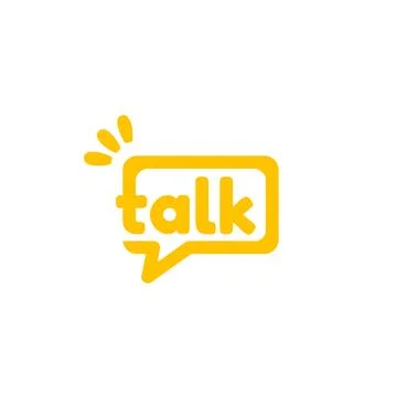 Chat balloon or talk logo symbol icon vector template Stock Illustration