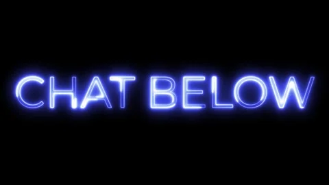 Chat Below Neon Text Animation | Comment and Interaction Motion Design Stock Footage 320391376