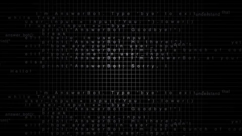 Chat bot Ai computer coding automated virtual assistant technology Stock Footage 312719192