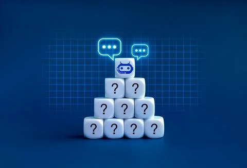 Chat bot with AI or artificial intelligence, futuristic technology transfor.. Stock Photos
