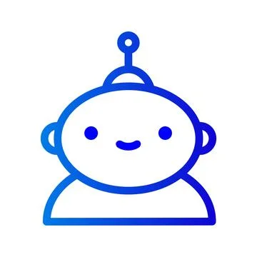 Chat bot AI robot icon Stock Illustration