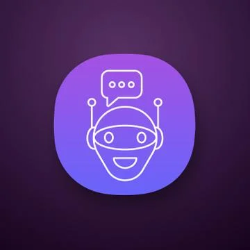 Chat bot app icon Illustrazione stock
