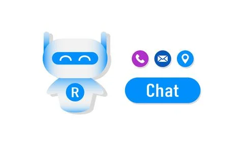 Chat bot business concept. Bot concept in flat modern style. Vector illustrat Stock Illustration