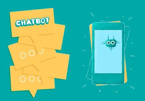Chat bot concept. Virtual assistance elements. Vector illustration. Stock Illustration