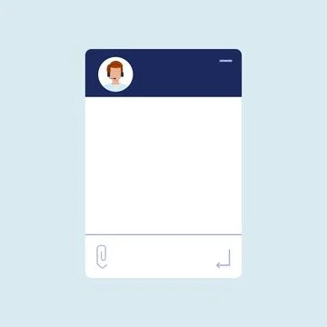 Chat bot dialoge window with man in headset isolated. Stock Illustration