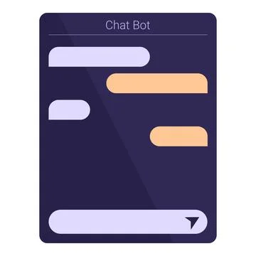 Chat bot displaying user interface with chat bubbles イラスト素材