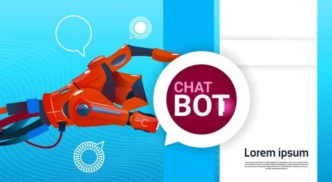 Chat Bot Free Robot Virtual Assistance Of Website Or Mobile Applications Illustrazione stock
