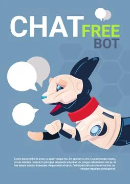 Chat Bot Free Robot Virtual Assistance Of Website Or Mobile Applications Illustrazione stock