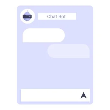 Chat bot is having a conversation on a messaging app Illustrazione stock