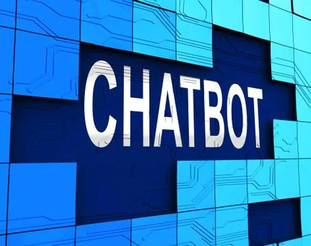 Chat Bot Icon Artificial Chatbot Assistant 3d Rendering Stock Illustration