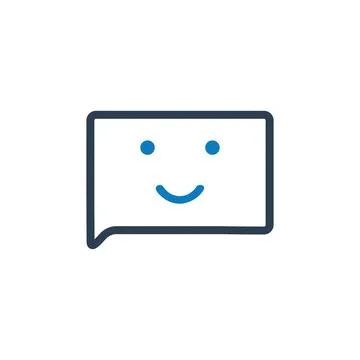 Chat Bot Icon. Contain Speech Bubble and Face Signs. Editable Vector EPS Sy.. Illustrazione stock