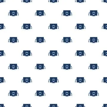 Chat bot icon seamless pattern artificial intelligence Stockillustratie