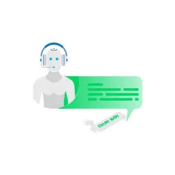 Chat bot icon for social networking. Flat vector illustration EPS 10 Stock Illustration