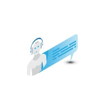 Chat bot icon for social networking. Flat vector illustration EPS 10 Stock Illustration