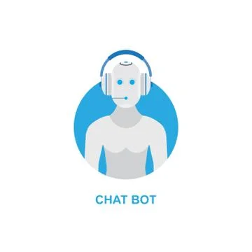 Chat bot icon for social networking. Flat vector illustration EPS 10 Stock Illustration