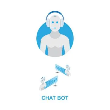 Chat bot icon for social networking. Flat vector illustration EPS 10 Stock Illustration