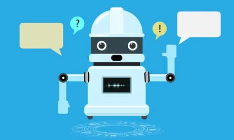 Chat bot icon with speech sound wave screen. Talking Virtual assistant. Flat Stock Illustration