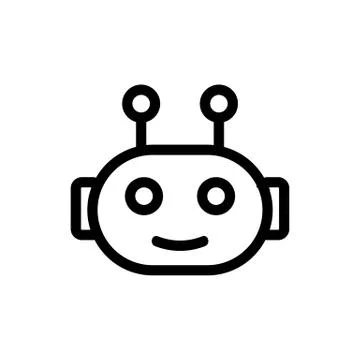 Chat bot icon vector. Isolated contour symbol illustration Stock Illustration