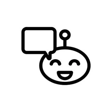 Chat bot icon vector. Isolated contour symbol illustration Illustrazione stock