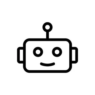 Chat bot icon vector. Isolated contour symbol illustration Stock Illustration