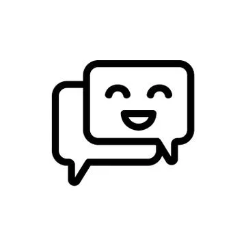 Chat bot icon vector. Isolated contour symbol illustration Illustrazione stock