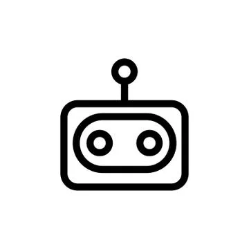 Chat bot icon vector. Isolated contour symbol illustration Illustrazione stock