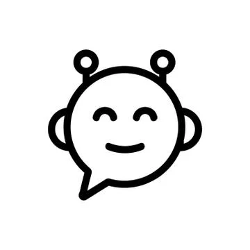 Chat bot icon vector. Isolated contour symbol illustration Illustrazione stock