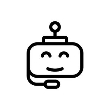 Chat bot icon vector. Isolated contour symbol illustration Illustrazione stock