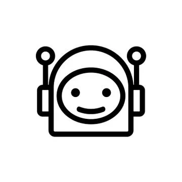 Chat bot icon vector. Isolated contour symbol illustration Illustrazione stock