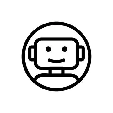 Chat bot icon vector. Isolated contour symbol illustration Stock Illustration