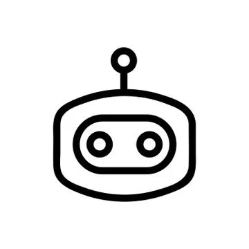 Chat bot icon vector. Isolated contour symbol illustration Illustrazione stock
