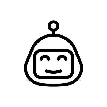 Chat bot icon vector. Isolated contour symbol illustration Illustrazione stock