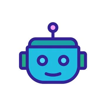 Chat bot icon vector. Isolated contour symbol illustration 스톡 일러스트