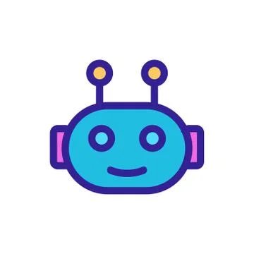 Chat bot icon vector. Isolated contour symbol illustration 스톡 일러스트
