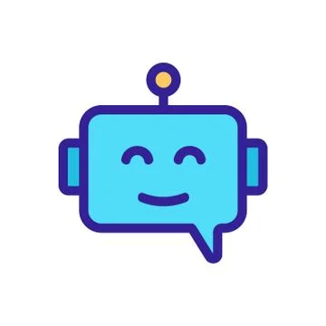 Chat bot icon vector. Isolated contour symbol illustration 스톡 일러스트