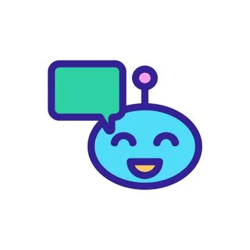 Chat bot icon vector. Isolated contour symbol illustration Иллюстрация