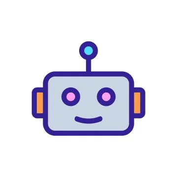 Chat bot icon vector. Isolated contour symbol illustration 스톡 일러스트