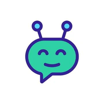 Chat bot icon vector. Isolated contour symbol illustration 스톡 일러스트
