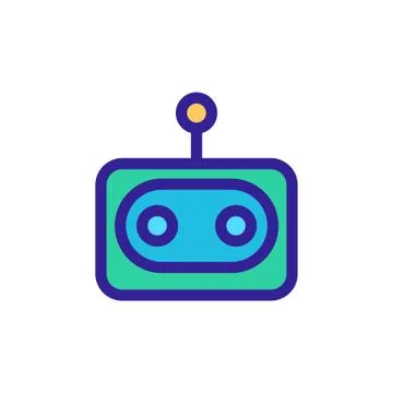 Chat bot icon vector. Isolated contour symbol illustration 스톡 일러스트