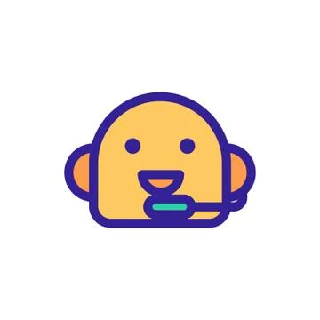 Chat bot icon vector. Isolated contour symbol illustration 库存插图