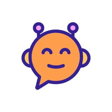 Chat bot icon vector. Isolated contour symbol illustration 스톡 일러스트
