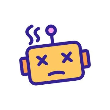 Chat bot icon vector. Isolated contour symbol illustration 스톡 일러스트