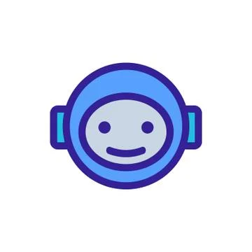 Chat bot icon vector. Isolated contour symbol illustration Illustrazione stock