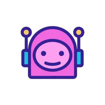 Chat bot icon vector. Isolated contour symbol illustration Иллюстрация