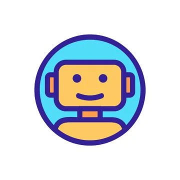 Chat bot icon vector. Isolated contour symbol illustration 스톡 일러스트