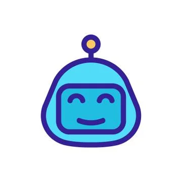 Chat bot icon vector. Isolated contour symbol illustration Illustrazione stock